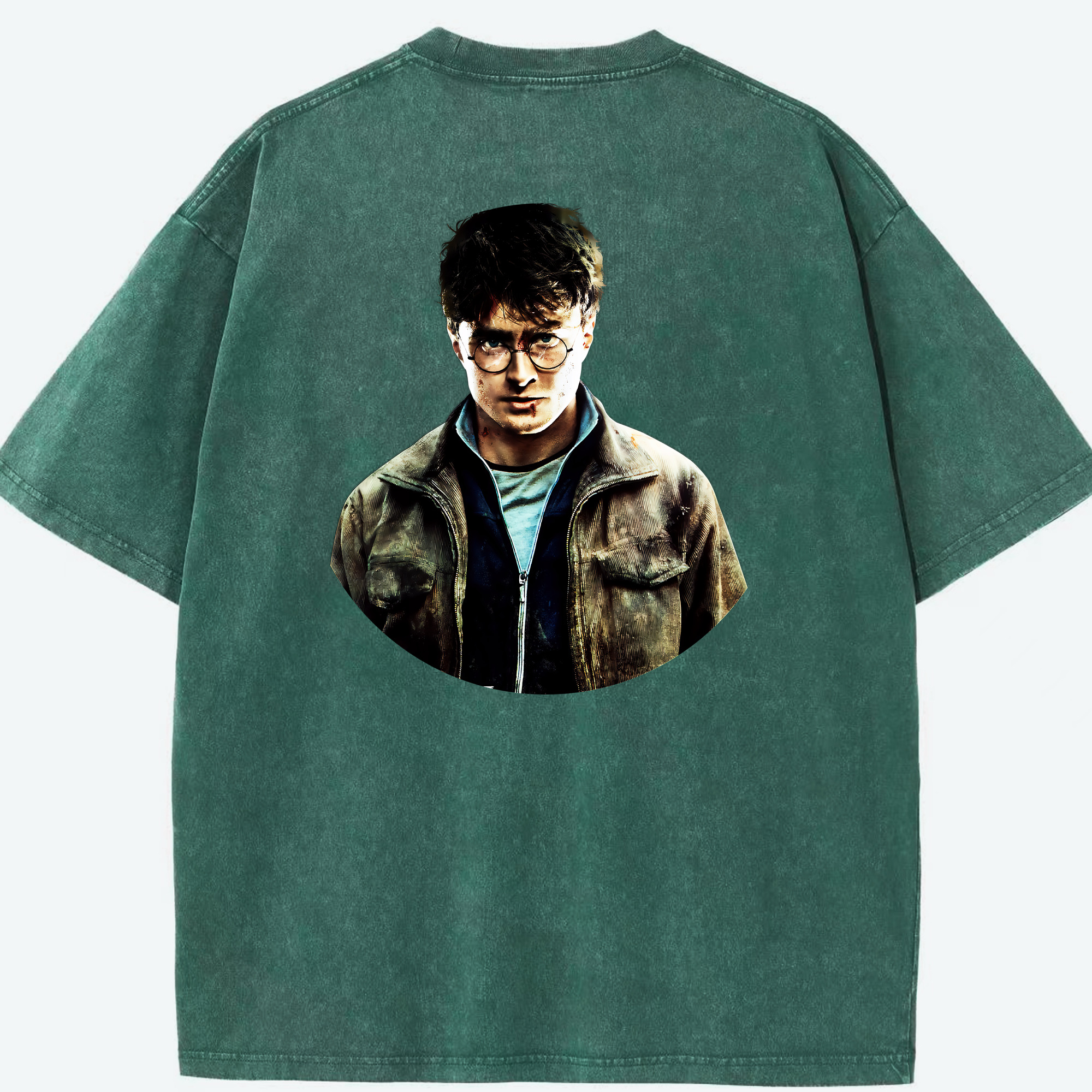 （画像用） Harry Potter ハリー・ポッターシリーズ 綿100% ヴィンテージ風 半袖Tシャツ（背面プリント）